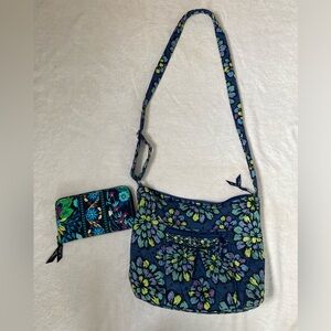 Vera Bradley Blue Floral Set Purse and Wallet